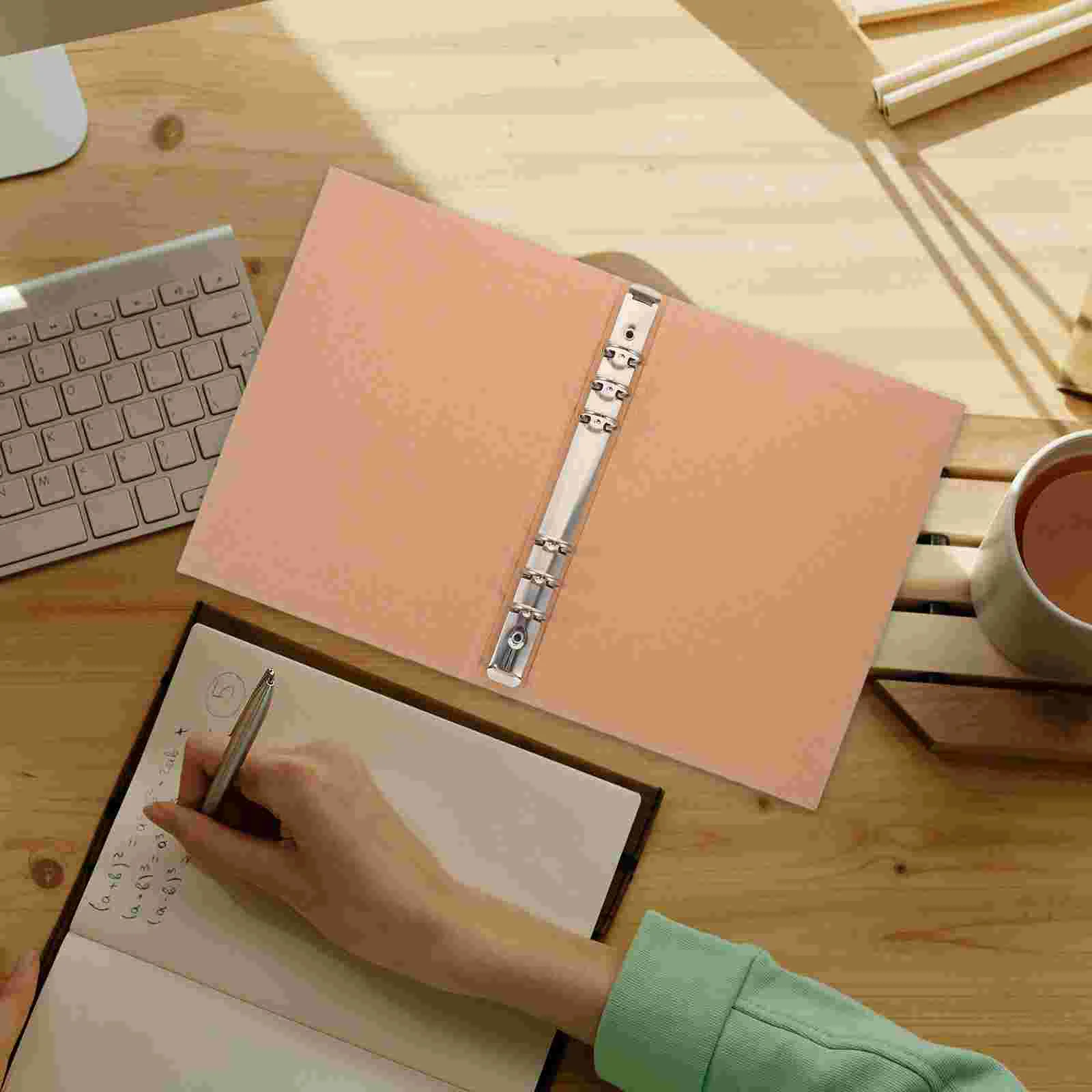 غطاء كتاب ذو أوراق فضفاضة، أغطية دفتر ملاحظات من ورق الكرافت، سحاب حلزوني، غلاف حساب يدوي صلب، الحرم الجامعي