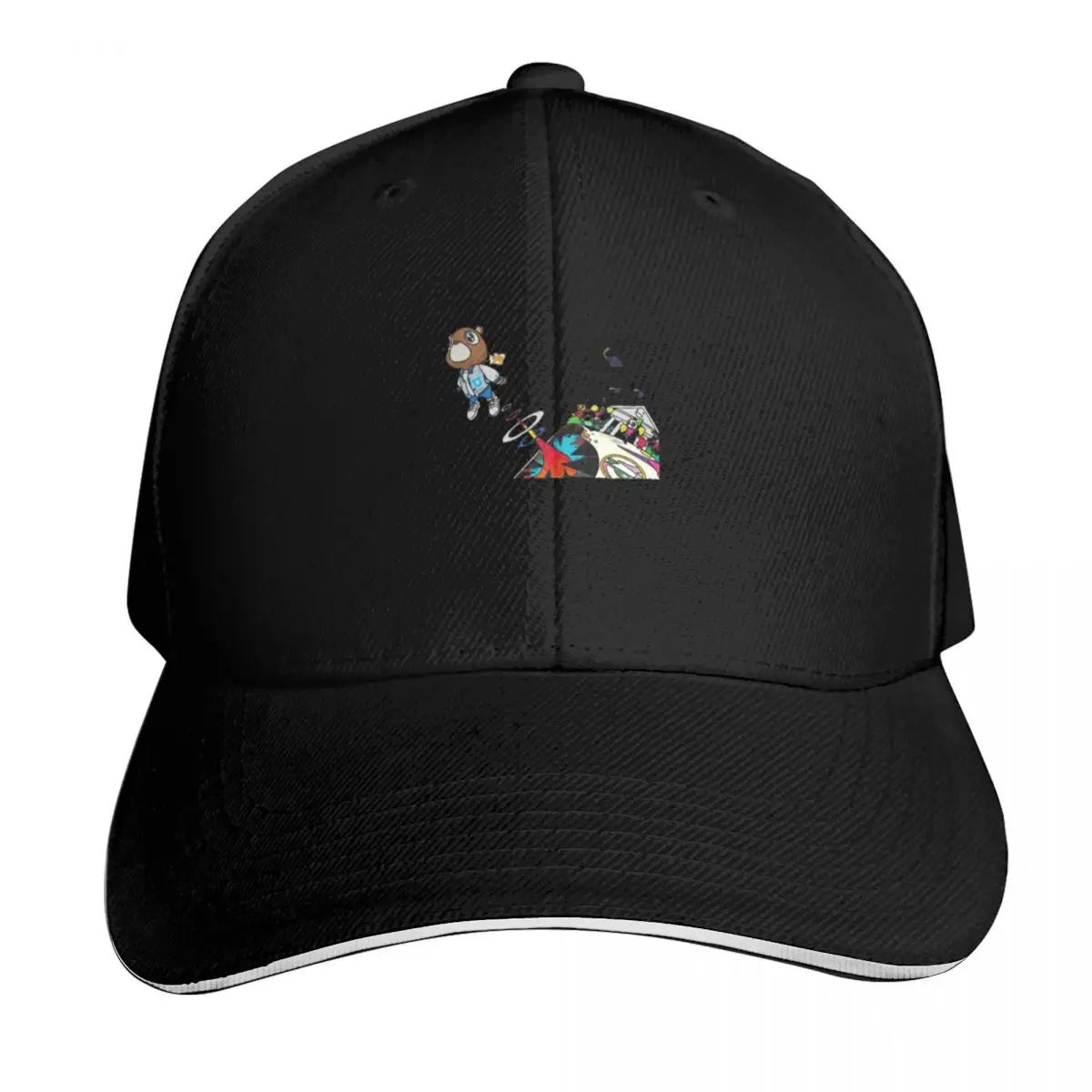 Kanye Graduation Bear Baseball Cap Sun Protection UPF 50+ Breathable Mesh Back Adjustable Buckle Closure