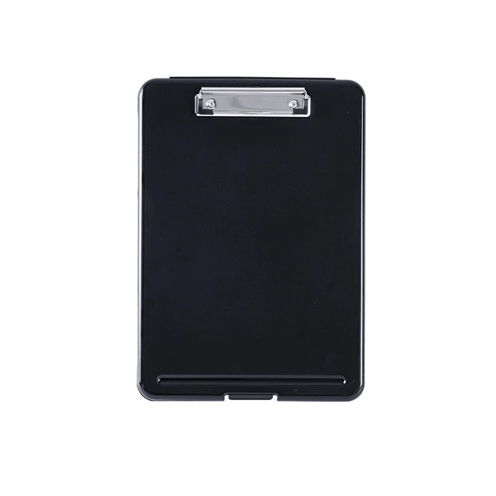 

Clipboard File Storage Box A4 Paper Holder Lightweight Memo Folder Wall Hanging Large Capacity Files Pens Plastic