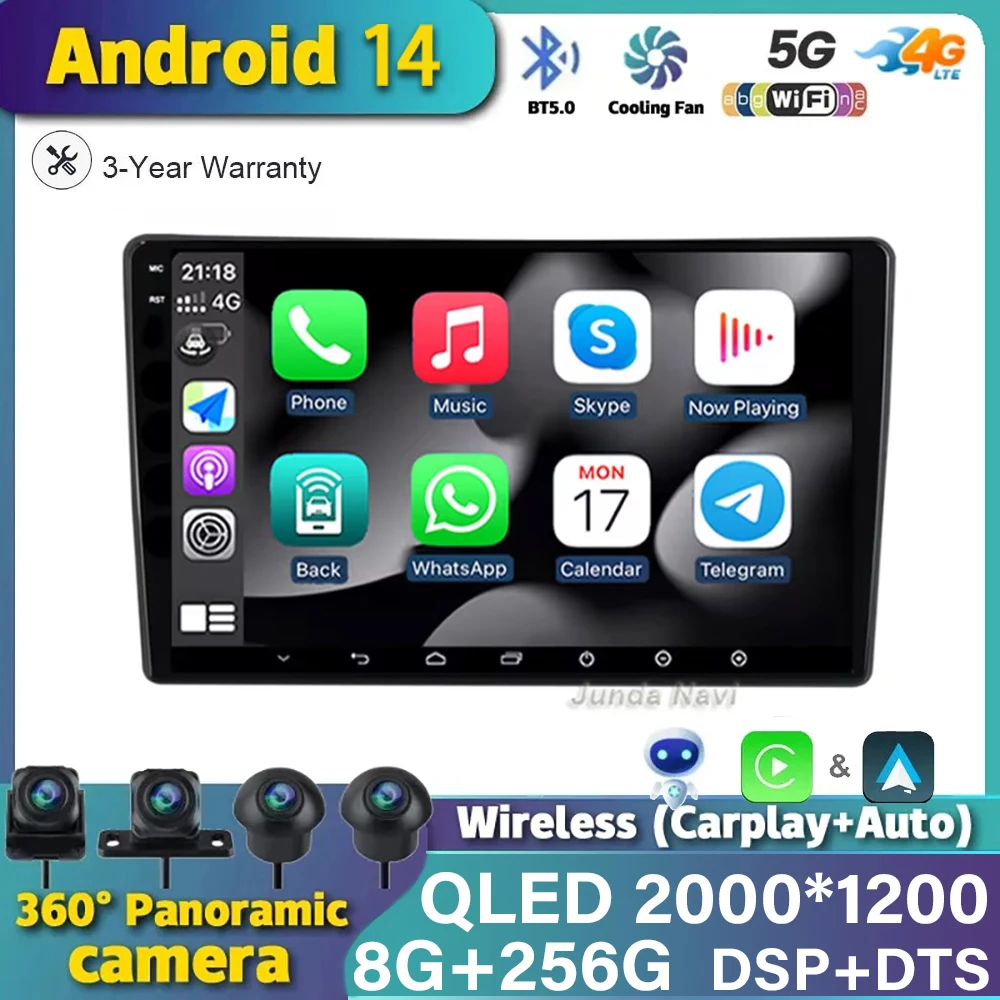 

Автомагнитола для Citroen C5, мультимедийная стерео-система на Android 14 для Citroen C5, 2008, 2009, 2010, 2017, 4G, Wi-Fi, GPS, Carplay, без DVD