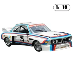 1:18 Original BMW CSL25 diecast alloy car model BMW 3.0 Rally car boy collection decorative display toy gift for children.