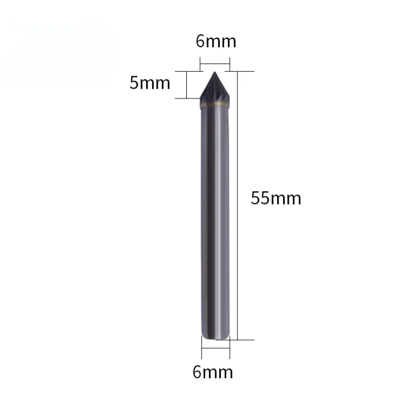 Carbide rotary drill electric cutter tooth pattern conical J-type milling cutter tungsten steel grinding head 6mm