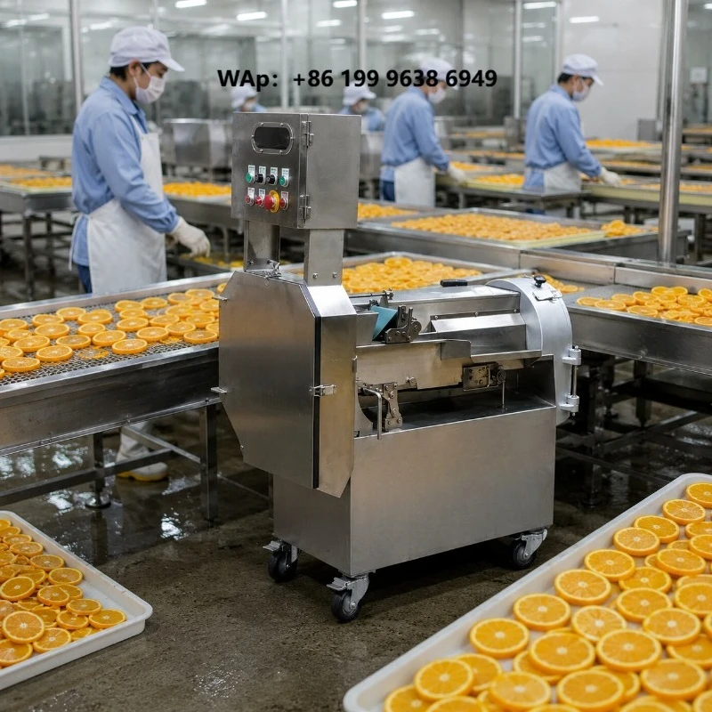 Automatic Vegetable Cutter Machine for Large Vegetables Okra Onion Orange Food Processing Production Line