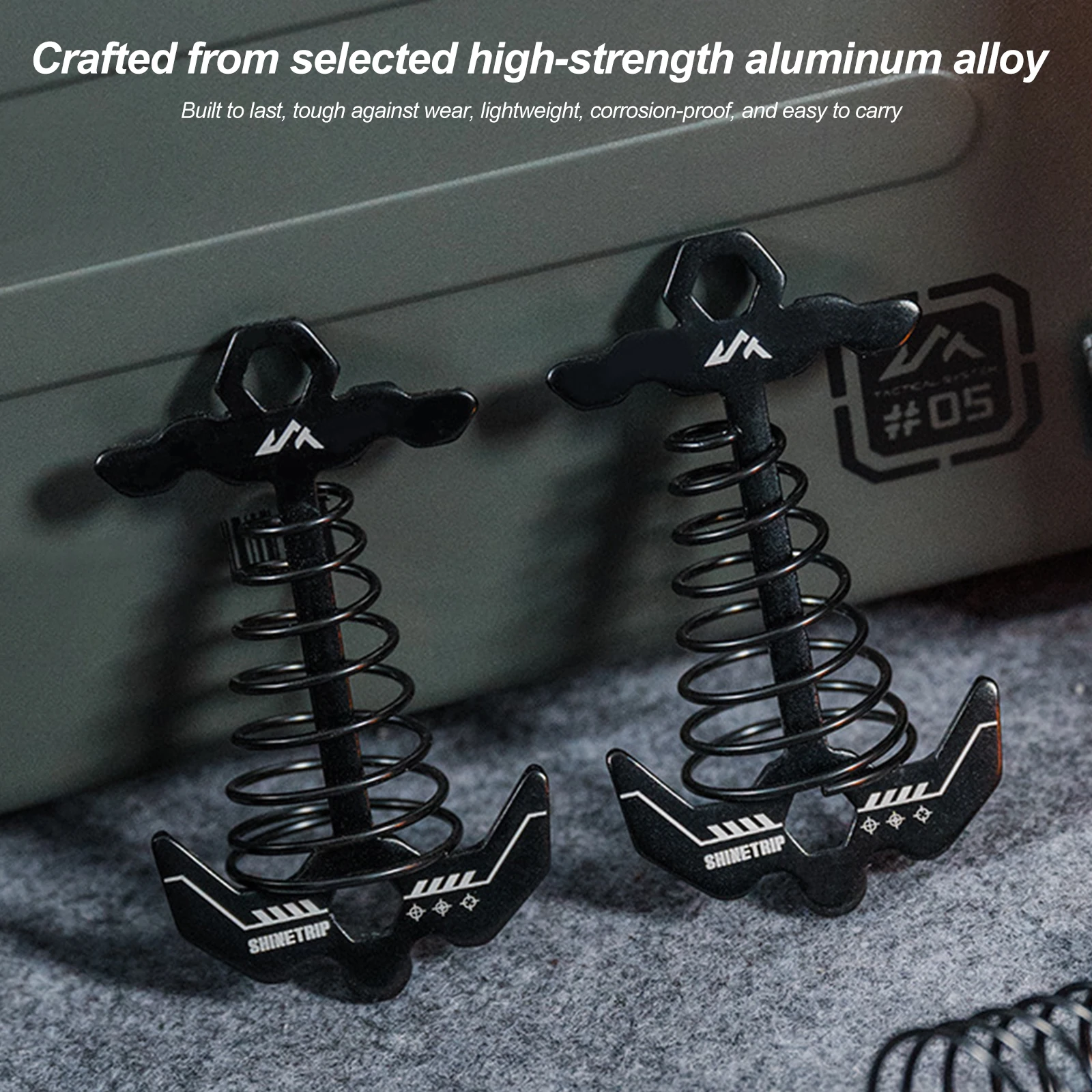 Fishbone Tent Anchor Aluminum Alloy Hook Canopy Guy Rope Fixed Stake Outdoor Ground Nail Pin