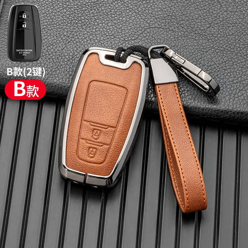 Car Key Case For Toyota Prius Camry Corolla C-HR CHR RAV4 Prado Izoa Levin Avalon 2018 2019 2020 Zinc Shell Cover