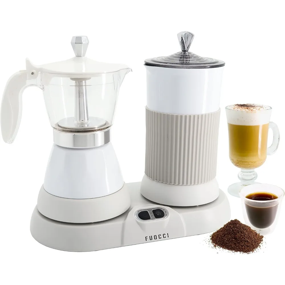 

Triple-Serve Italian Espresso Machine with Built-In Milk Frother for Cappuccino, Mocha, and Latte Macchiato