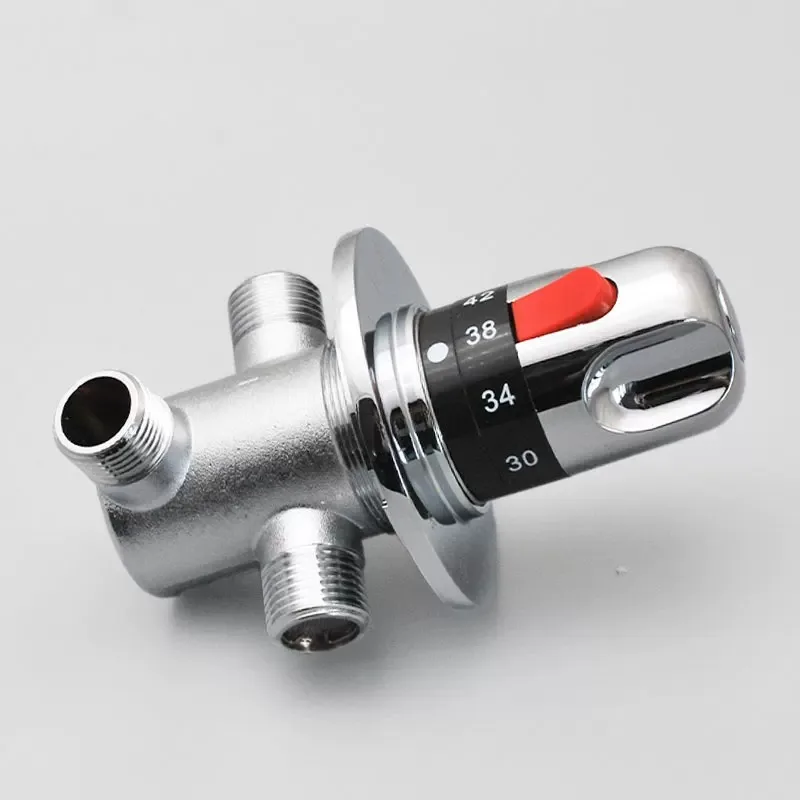 

Thermostatic Mixing Valve Wall Mounted Shower Tap Automatic Temperature Control Fitting For Bathtub Shower Panel Bathroom
