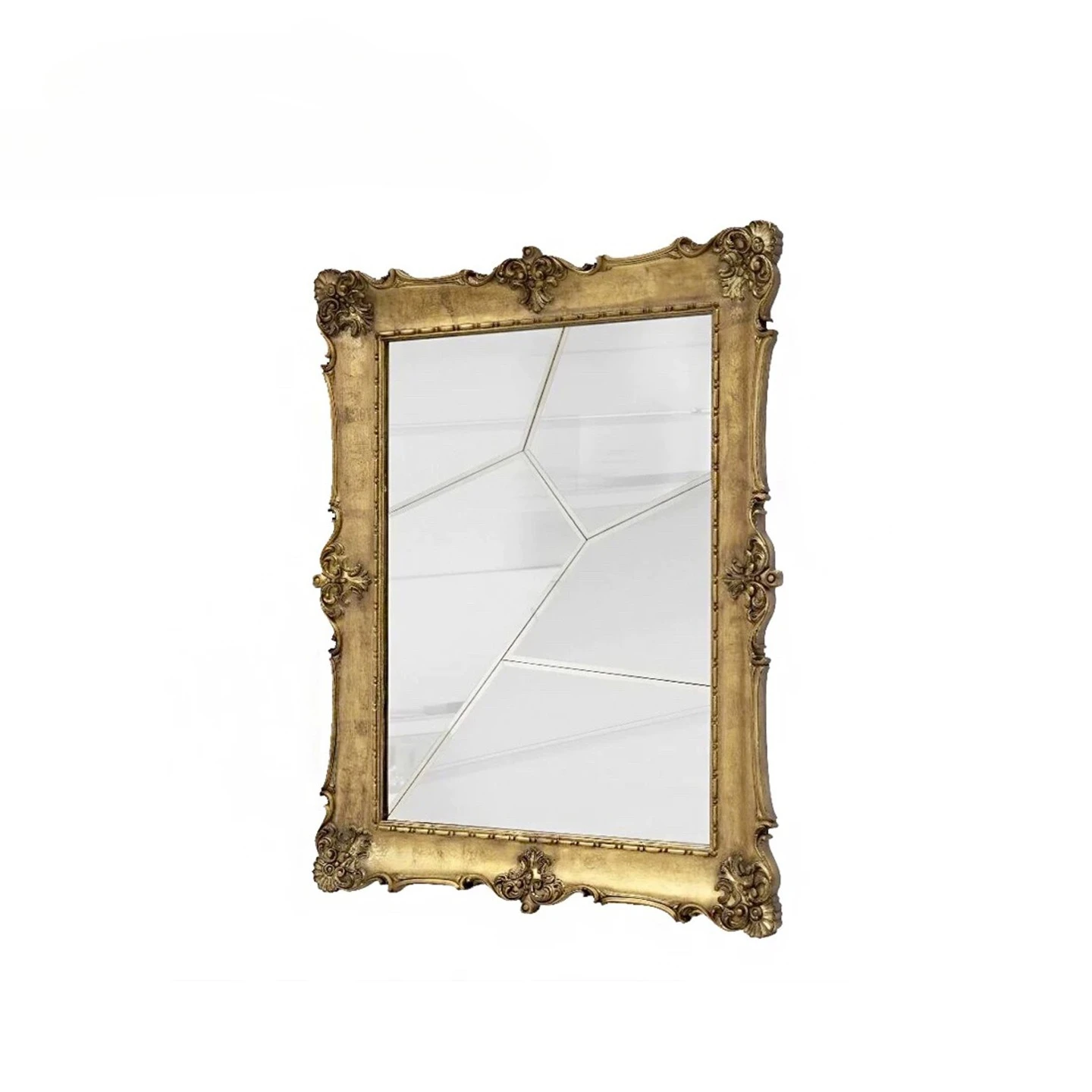 French retro carved decorative mirror, mansion home living room creativity