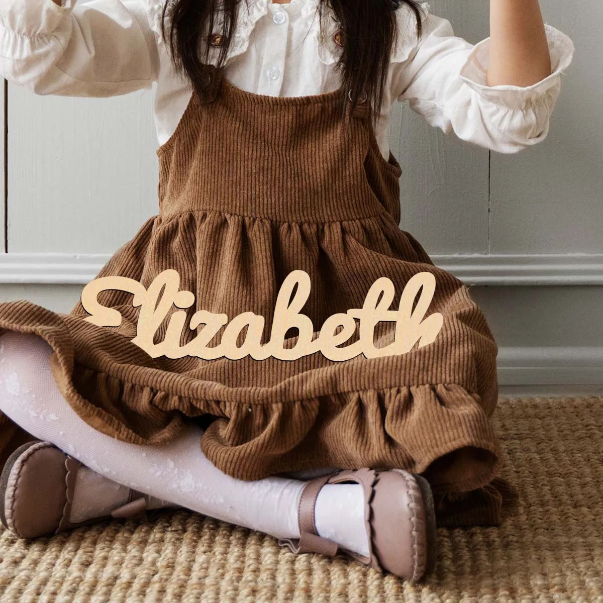 1pc Funny elizabeth example Custom Name Wooden Plaque Wood Material Laser-Cut Sign Wooden Sign Unfinished Wood for Painting