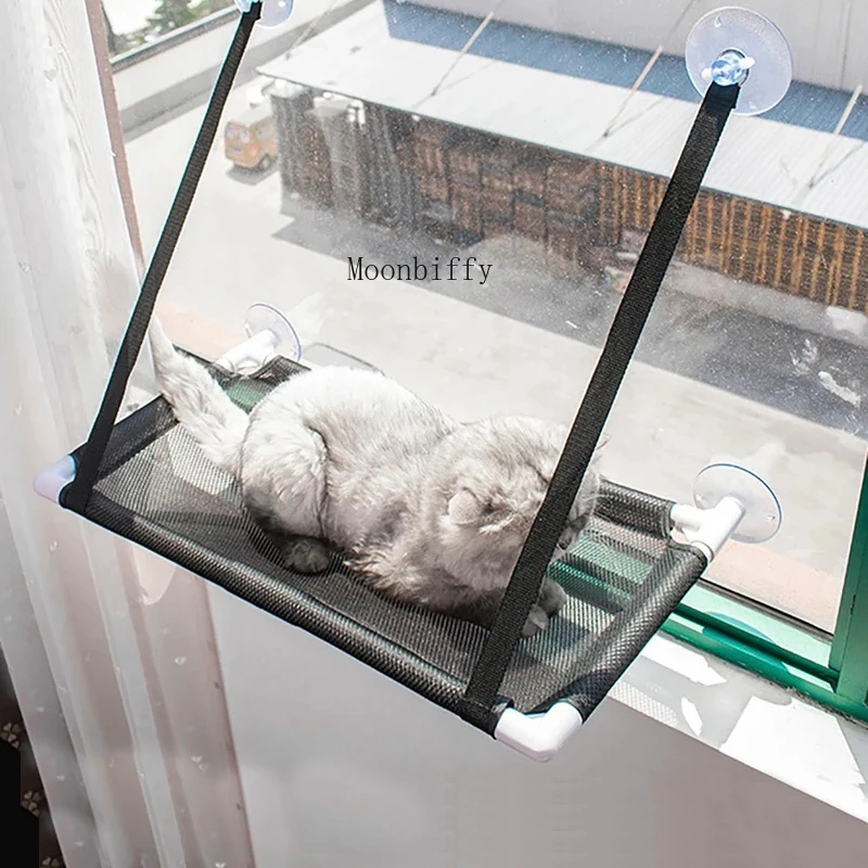 고양이 해먹 애완 동물 여름 해먹 창 침대 홈 침대 거실 흡입 컵 벽 교수형 애완 동물 메쉬 통기성 해먹 침대