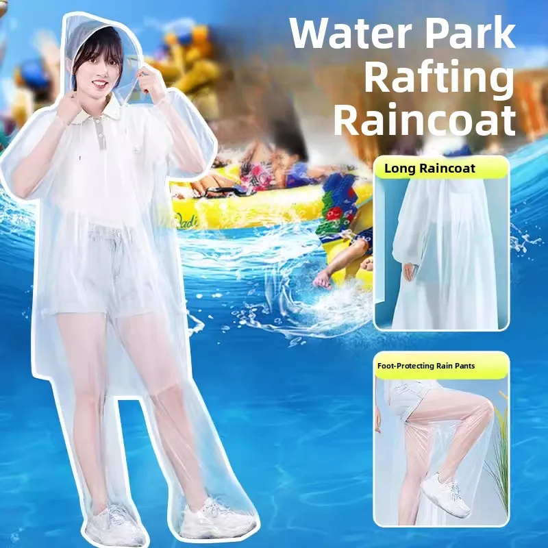 

Disposable Long Raincoat Full Body Waterproof Adult Card for White Water Rafting And Thrilling Waterslide Special Rainwear Pants