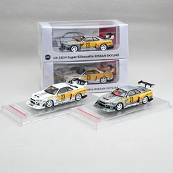 CM Model 1/64  LB-ER34 Super Silhouette NISSAN SKYLINE #23 LBWK Simulation Die-cast alloy car model toy collection gifts