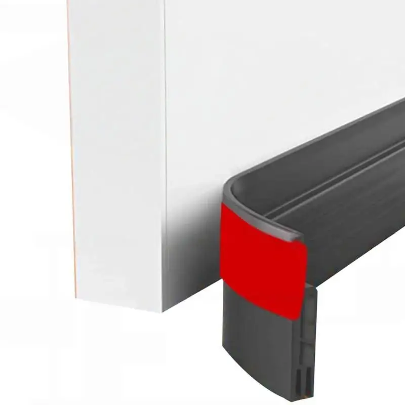 E8BD Rubber Door Draft Stopper Weather Stripping Under Door Seal Sweeps Block Noise Dusts Energy Saving Home Improvement