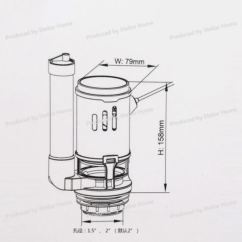 Front Wrench Type Wire Control - Toilet Fill Valve ulasan dan harga