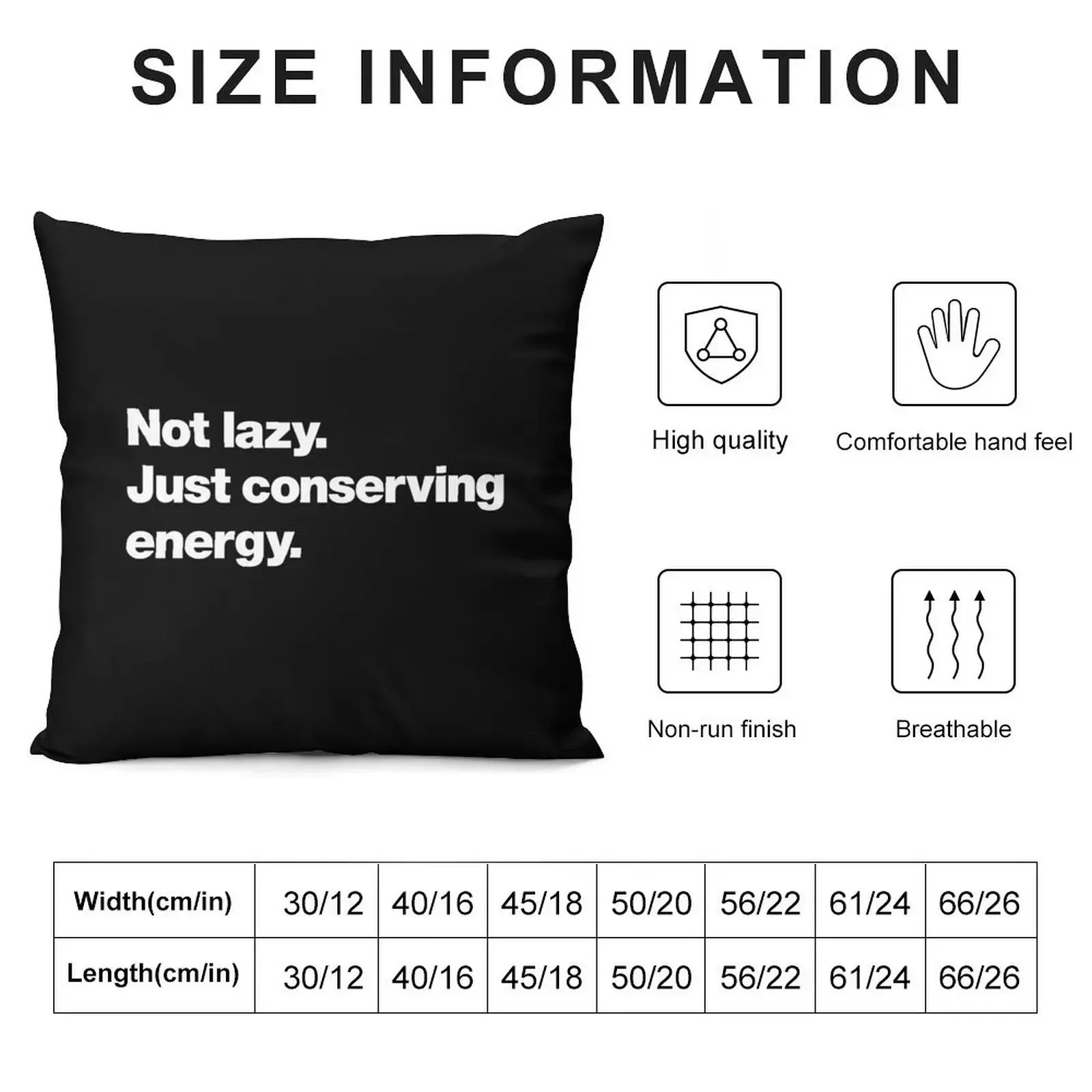 Not lazy. Just conserving energy. Throw Pillow Sitting Cushion Sofa Cushion pillow