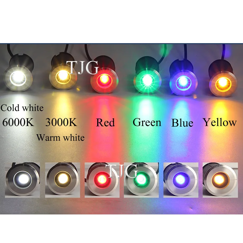 IP67DC12V الإضاءة في الهواء الطلق 1 واط 3 واط حديقة ساحة خطوة الدرج الطابق سطح السفينة LED راحة إينجروند مصابيح تحت الأرض الأضواء AC110V220V