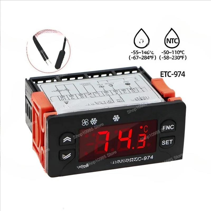 

WCS-10X ETC-961 Thermostat Temperature Controller Humidity Control Thermometer Hygrometer Refrigeration Alarm 220V