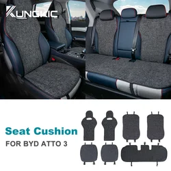 For BYD Atto 3 Yuan Plus Tang Han Dolphin EV 2021 2022 2023 2024 Breathable Linen Car Seat Cushion Protect Mat Accessories