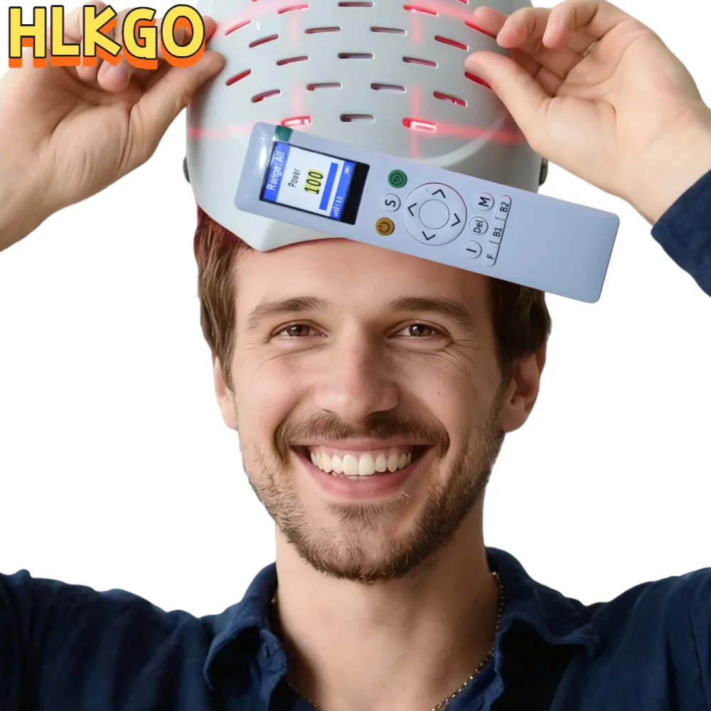 6750mW Advanced Laser Hair Growth Helmet, 300 Beam Therapy with Remote Control, Rechargeable Type C for Hair Loss Treatment