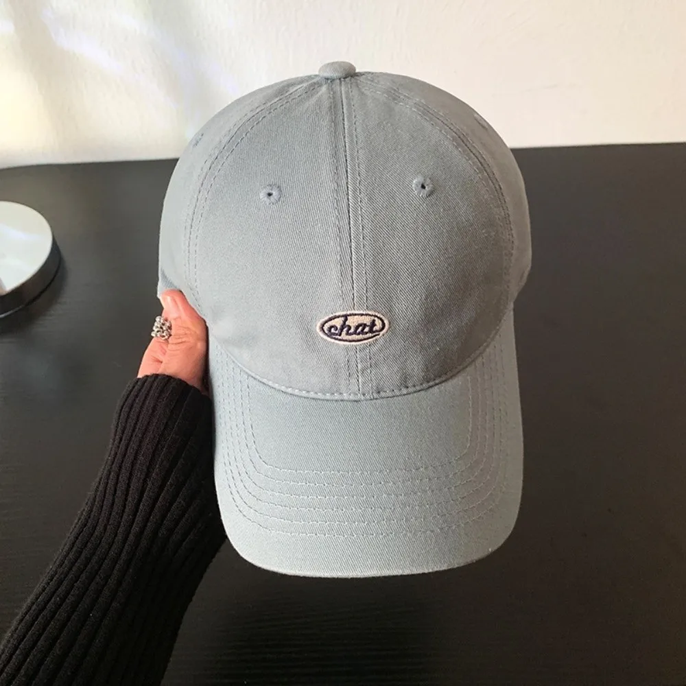 

Fashion Korean Baseball Hat Embroidery Unisex Peaked Cap Visor Letter Snapback Cap Spring Summer