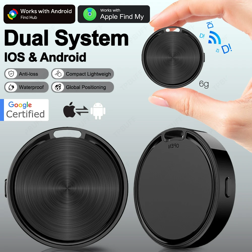 

GPS-трекер Google Find My для Android и iOS, умный брелок, устройство GPS-слежения, GPS-локатор, поисковик ключей от автомобиля, Bluetooth-метка