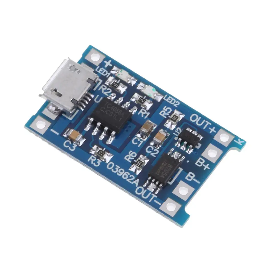 Модуль зарядного устройства премиум-класса Интерфейс Micro USB 5 В 1 А Зарядная плата LED