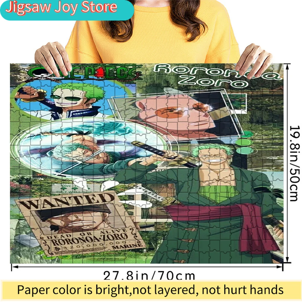 

Коллаж-пазл из бумаги с изображением Ророноа Зоро из One Piece, аниме-персонаж-мечоносец, коллекционный антистресс-сувенир