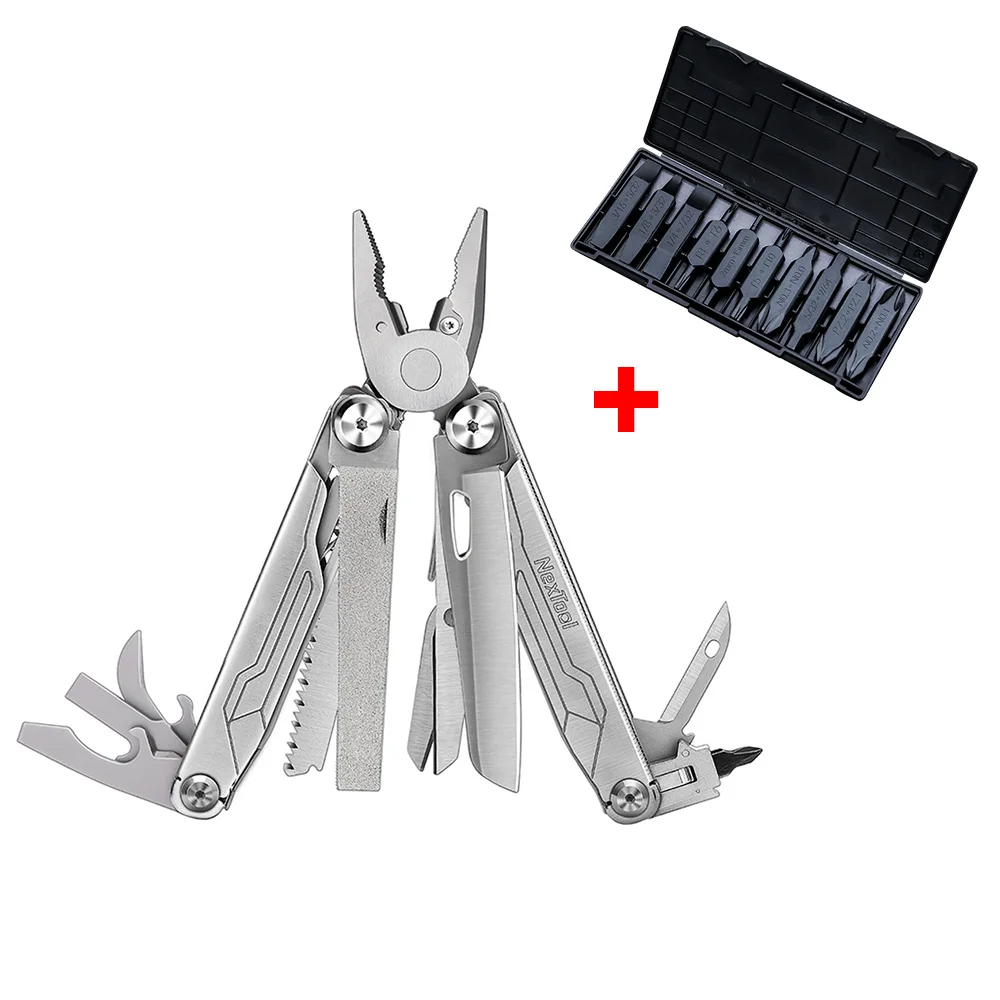 NexTool Flagship Captain 19-in-1 Multitool Tang, Punttang, Draadknipper, Vijl, Zakgereedschap voor Kamperen, Outdoor Survival Gereedschap