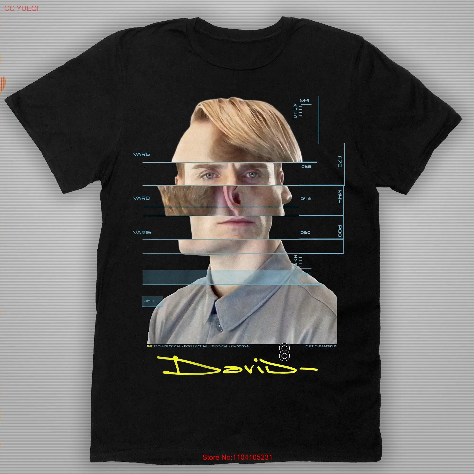 David Prometheus Xenomorph T Shirt Prometheu Alien Covenant Movie 8 Michael Fassbender Robot long or short sleeves