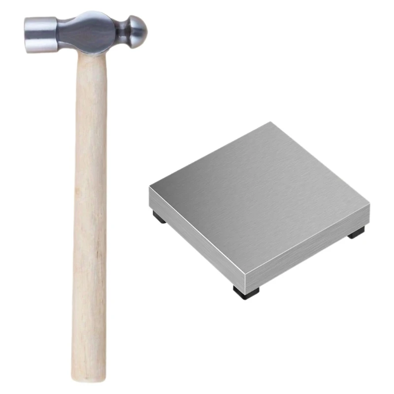 Steel Metal Plate Anvil Jewelry Stamping Tool Stamping Hammer Crafting Anvil Leather Stamping Equipment Shaping Block