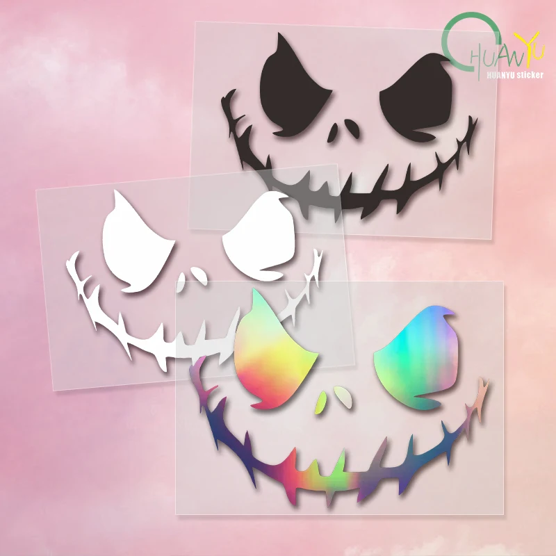 Śliczna dekoracja czaszki dynia król Jack naklejki kask motocyklowy zbiornik krem ​​do opalania Halloween szkielet motocykl fajne etykiety winylowe