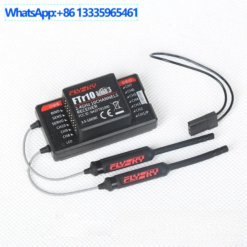 

FLYSKY 10-way receiver, FTR10 for fixed wing/crossing/vehicle/boat two-way PL18 NB4