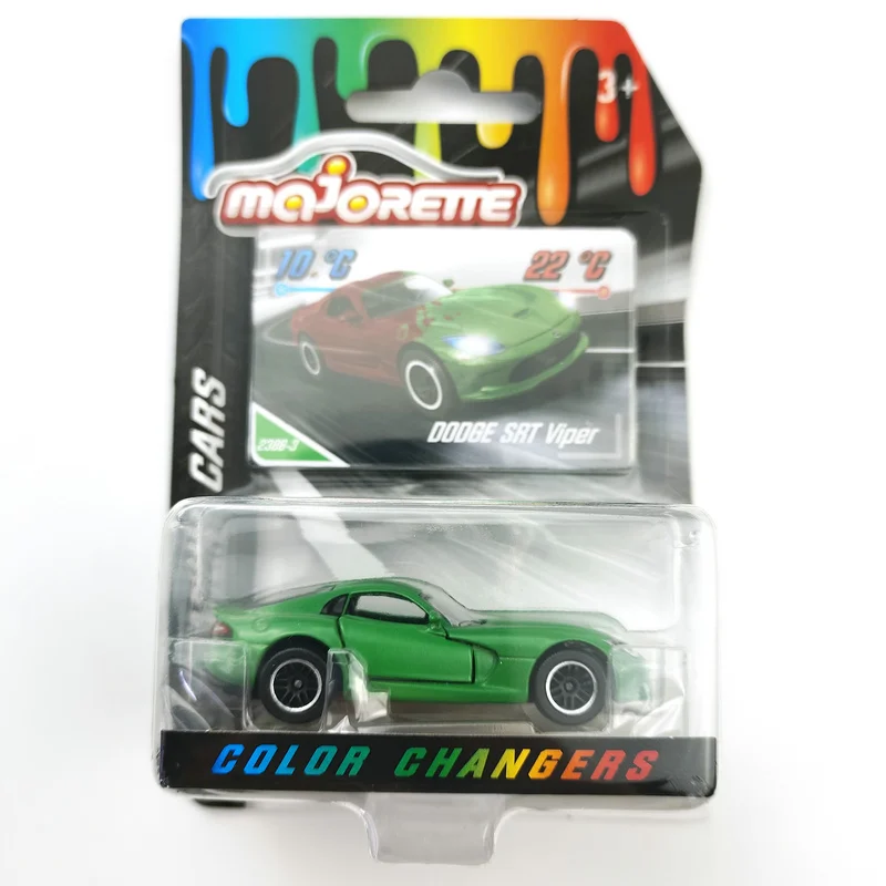 

Majorette, меняющие цвет DODGE SRT VIPER 1/64, модель автомобиля под давлением, детские игрушки, подарок