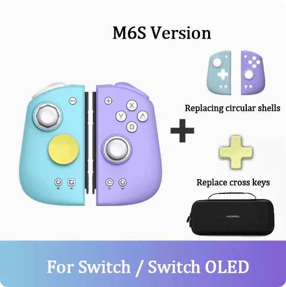 MOBAPAD M6s Gemini Bluetooth draadloze gamecontroller met detectiegjoystick Gamepad voor Nintendo Switch / Switch OLED