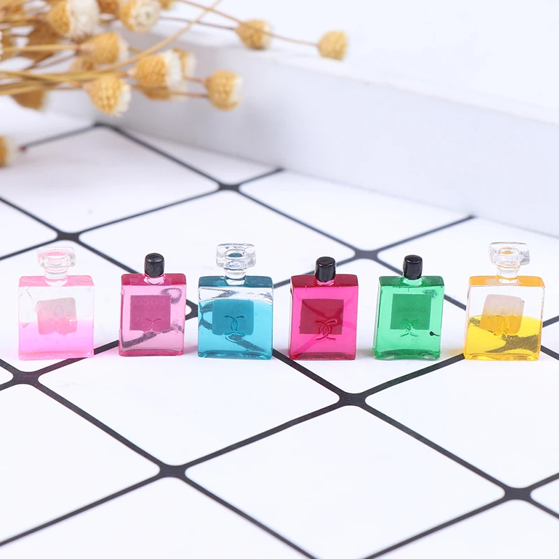 6Pcs 1:6 1:12 Dollhouse Miniature Accessories Mini Simulation Perfume Bottle Model Doll House Decorations