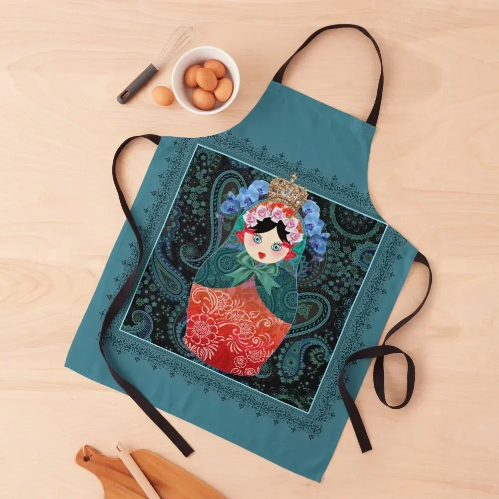 

russian doll / russian doll / matryoshka Apron Woman Kitchens Waterproof women Kitchen Apras For Women Apron