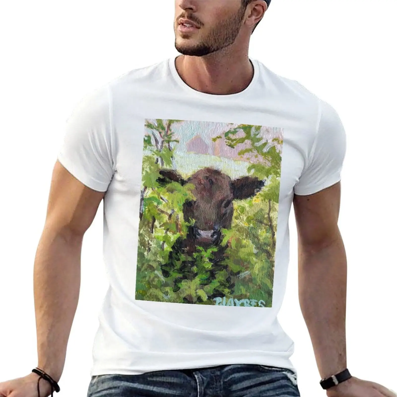 Peek A Boo Cow T-Shirt Halloween Theme T-Shirt