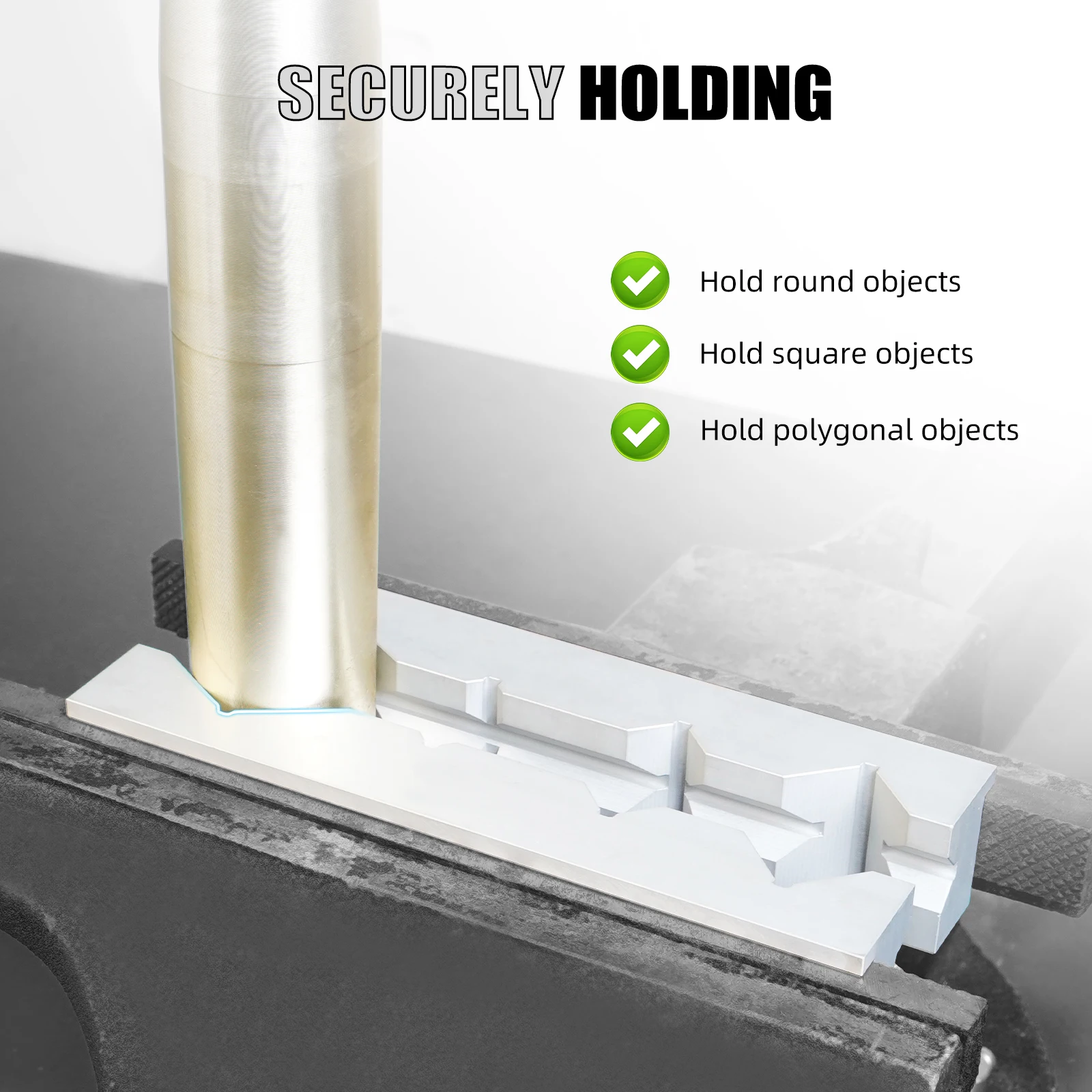 10PCS Aluminum Vise Soft Jaws V-Type Jaw 0.4 0.78 1.8 1.96 IN For Vise Chick Kurt Te-co Parlec Toolex Magnum Conquest 6 IN Vises