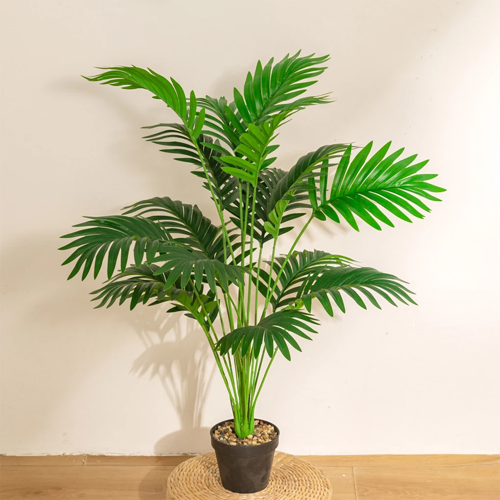 

Elegant Garden Decor With Artificial Plants For Home Easy To Clean Eco-friendly Artificial Palm Tree 0.8m18 leaves