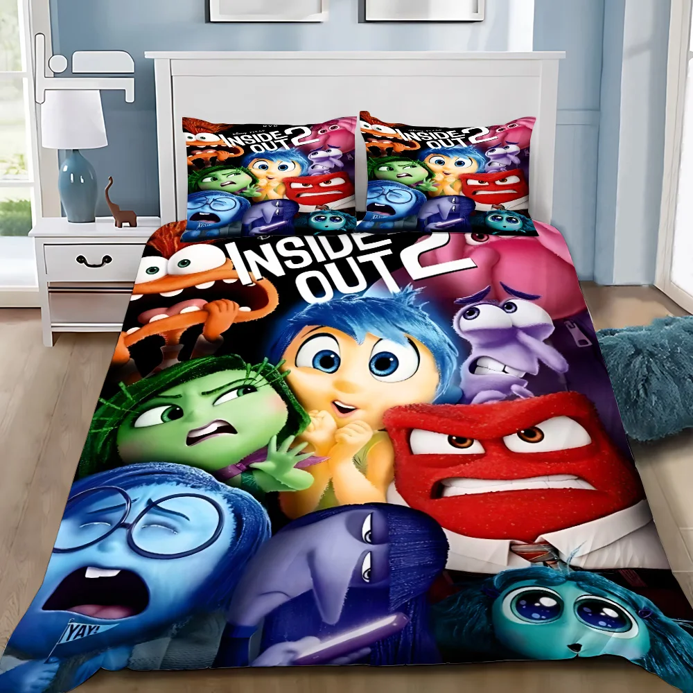 

Duvet Cover Pillowcase Bedding Set Cartoon Inside Out 2 Adult Boy Girl Bedroom Decoration Children Gift Single Double Large Size