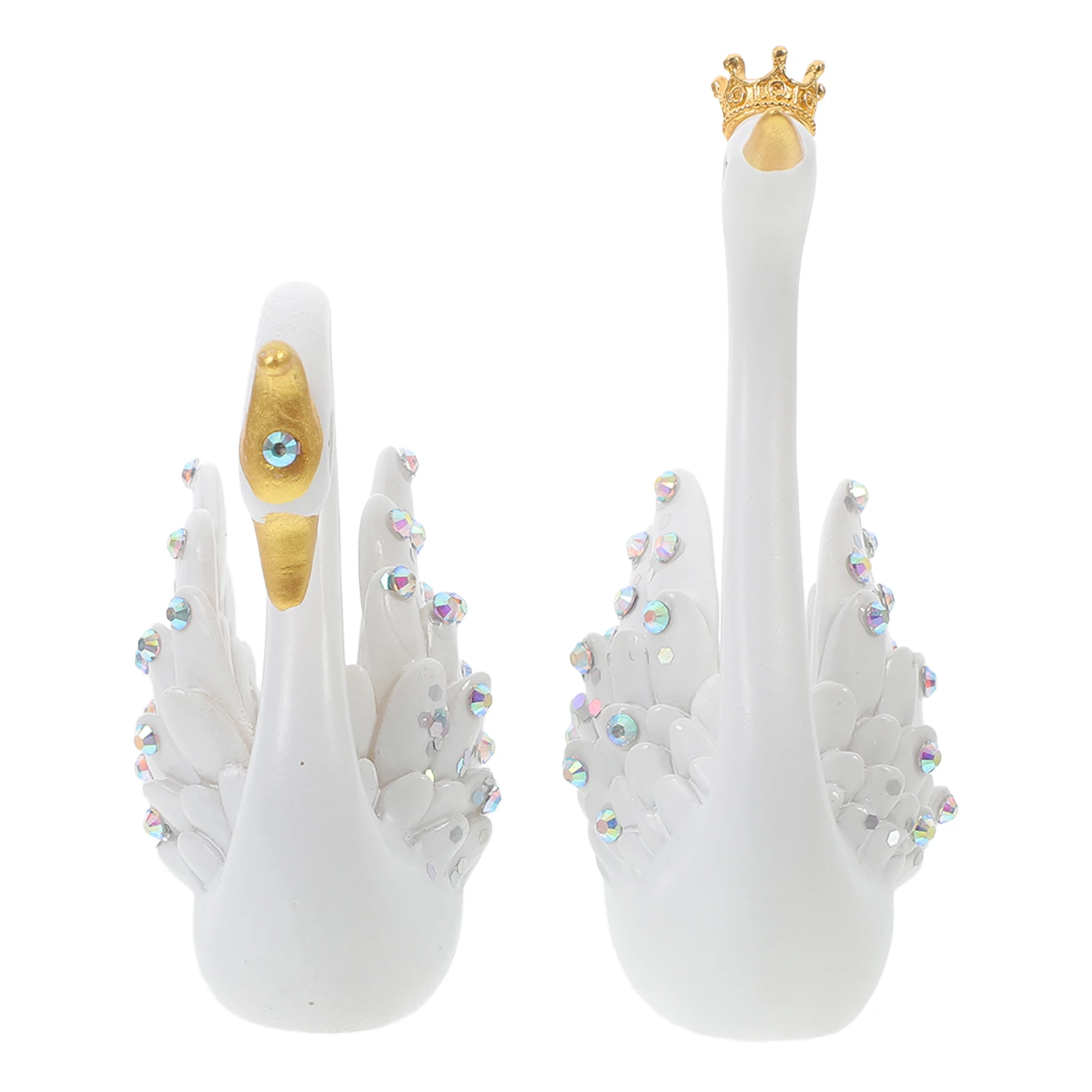 

2pcs Car Decor Interior Ornaments Swan Shaped Dashboard Decorations White Automotive Cute Car Decor Enhances Beauty