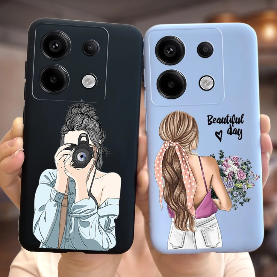 Xiaomi Redmi Note 13 Pro 케이스의 경우 Xiaomi Redmi Note 13 Pro Plus Note13 Pro + 5G Soft Fundas의 세련된 캔디 페인트 커버 케이스