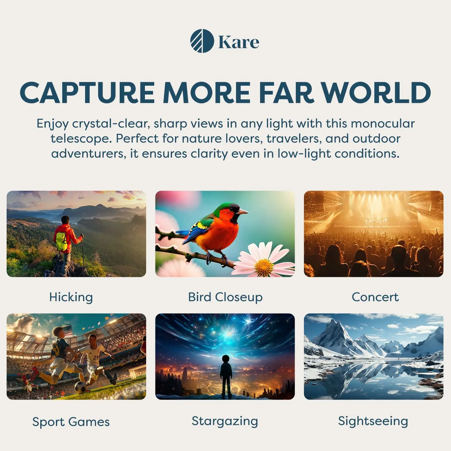 80x100 المحمولة التكبير HD 5000 متر تلسكوب للطي لمسافات طويلة تلسكوب قوي صغير للصيد الرياضة التخييم في الهواء الطلق السفر #6