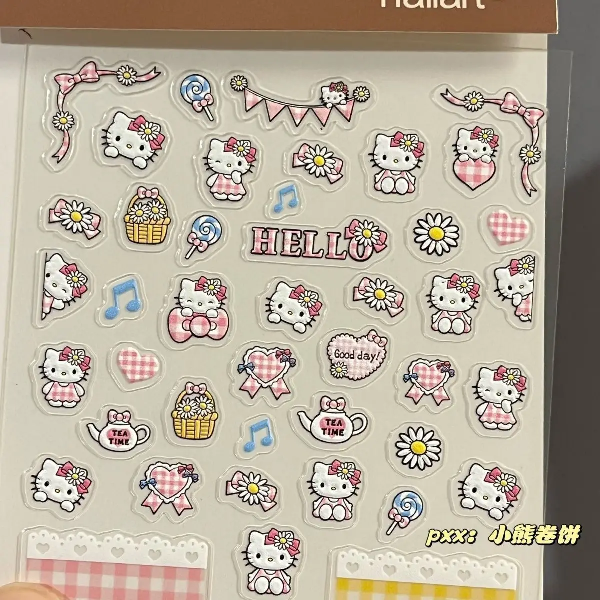 

Аниме-наклейки Hello Kitty, мультяшные наклейки для ногтей, милые объемные 3D-наклейки для защиты от царапин, наклейки для стаканов и кружек