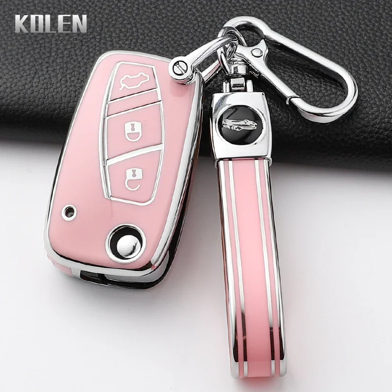 Para fiat 500 panda idéiailo ducato punto bravo grande minibus doblo moda tpu carro flip chave caso capa protegida chaveiro fob