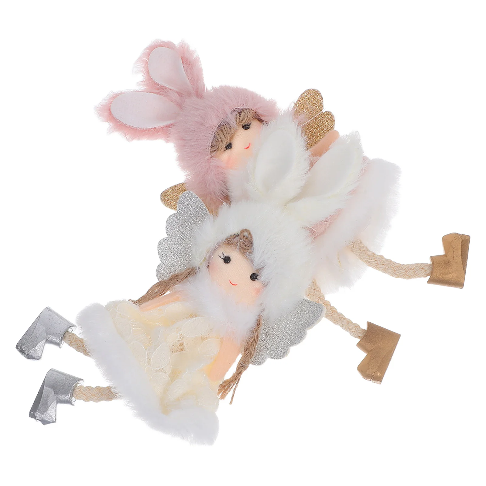 

2Pcs Christmas Angel Pendant Elegant Xmas Tree Ornament Lightweight Hanging Decor Ideal Size for Festive Season