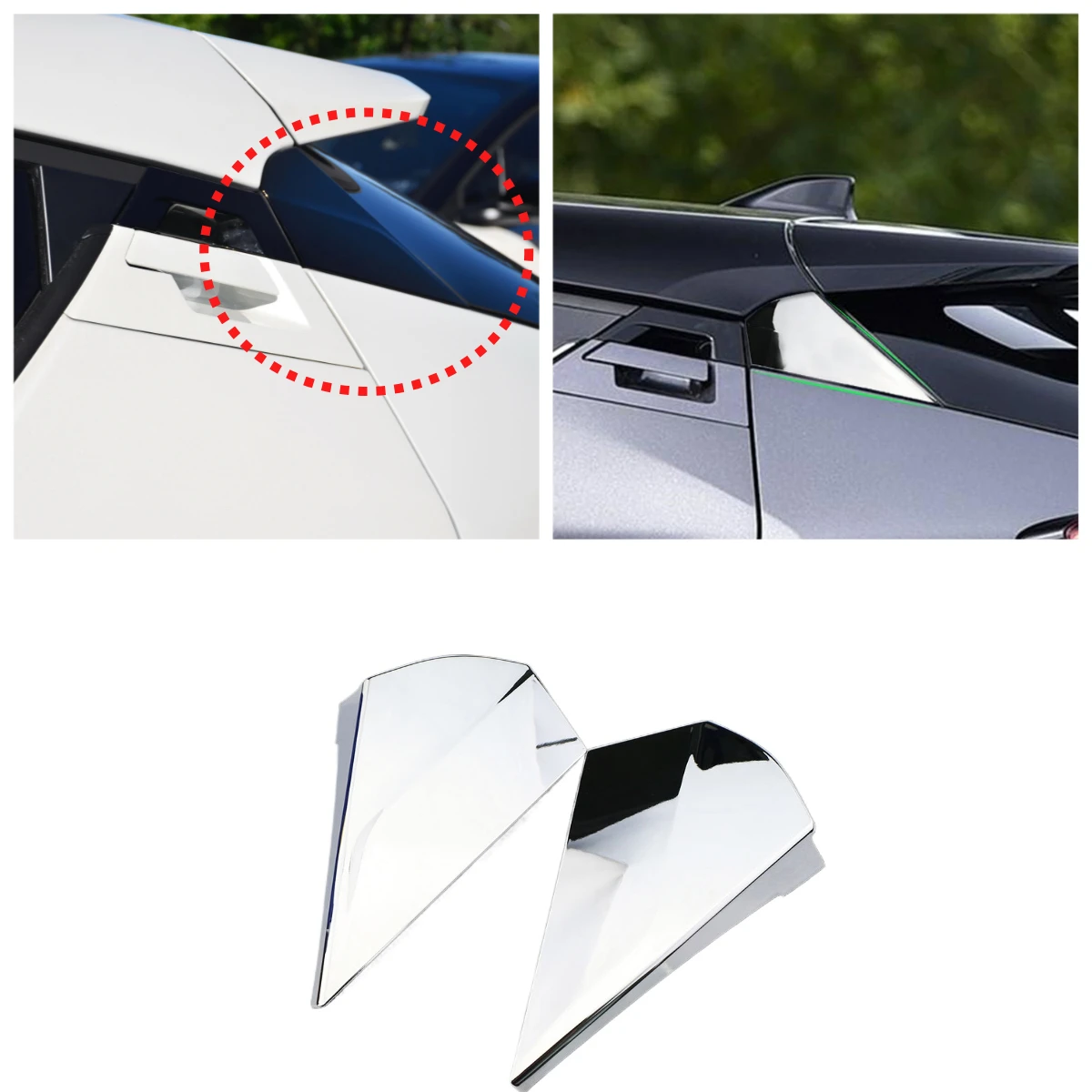 Car Rear Window Decorative Sequins Sticker for Toyota C-HR CHR C HR 2017-2020 Car Styling Sport Tuning Wide Body Kit Accessories