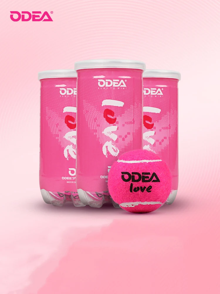 ODEA Tennis Ball 2 ball/barrel pink-limited love model tennisHigh Elasticity Resistant Durable Outdoor Trainiing balls