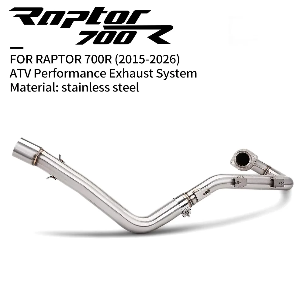 Motorcycle exhaust header system for Raptor 700R, FL, SFB, SFL 2015-2026 Raptor 700r ATV Motorbike exhaust header Pipes