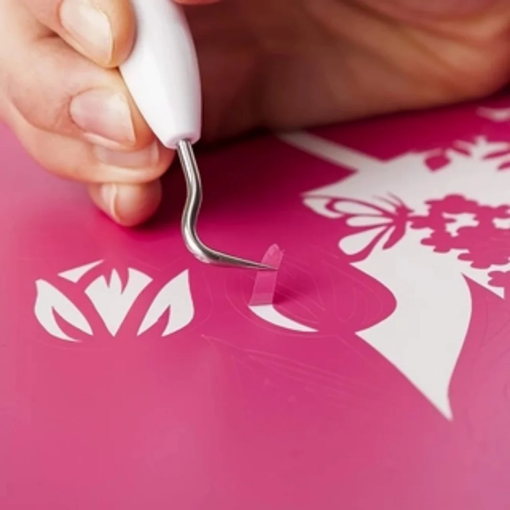 أدوات إزالة الأعشاب الضارة من الفولاذ المقاوم للصدأ ABS، مناسبة لـ Cricut وSilhouette Siser & Oracal، لإزالة الأعشاب الضارة من الفينيل